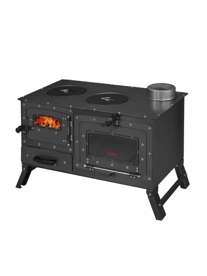 Mini Camping Range Cooker with Side Oven