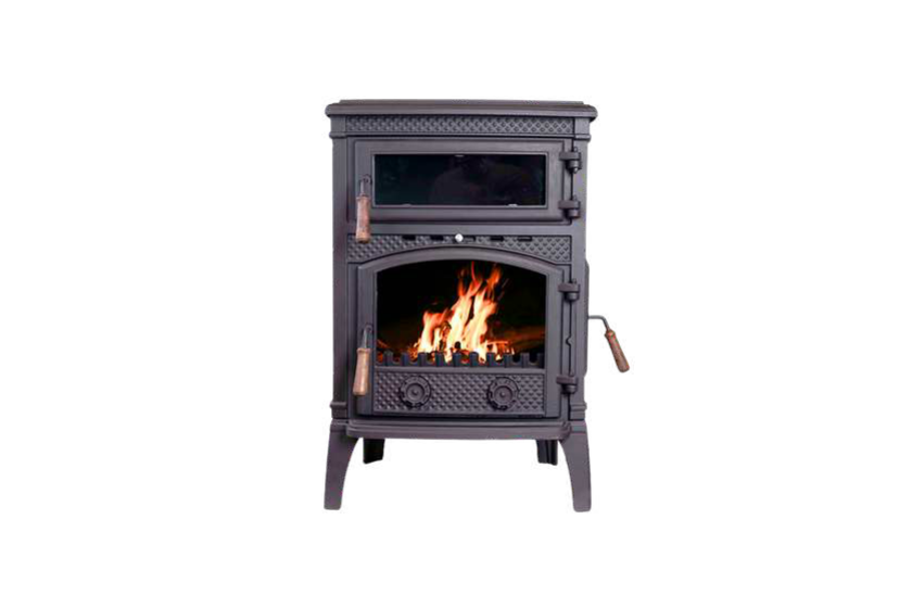 TDS009 FIREPLACE WITH VERTICAL OVEN, SIDE DOOR, SIDE GLASS