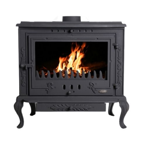 TDS036F FIREPLACE WITH SIDE GLASS, ASHTRAY FROM BOTTOM